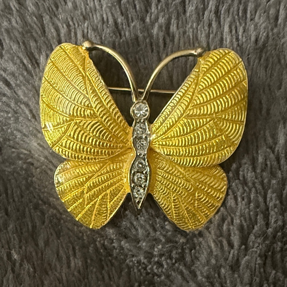 Vintage Carolee Enamel Butterfly Brooch
